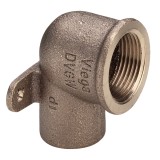 Cot bronz suport perete, interior-interior, 18 mm x 1/2&quot;, 90 grade