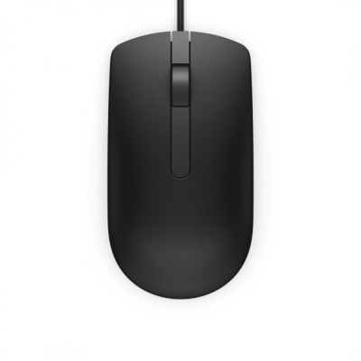 Mouse Dell MS116, Wired, 3 butoane, Senzor Optic, USB, 1000 DPI, Negru foto