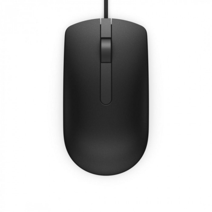 Mouse Dell MS116, Wired, 3 butoane, Senzor Optic, USB, 1000 DPI, Negru