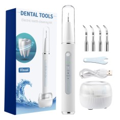 Aparat de Detartraj si Curatare a Dintilor BIRAI?, Visual Teeth Cleaner, Profesional, Smart, Curatare ultrasonica, Camera HD, Incarcare Wireless, Cabl foto