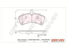 Dr!ve+ DP1010.10.0907 set placute frana disc