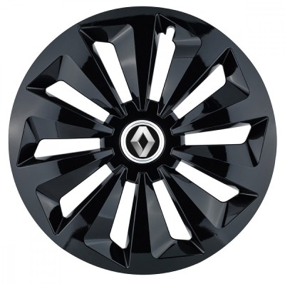 Set 4 capace roti Fox negru R15 pentru gama auto Renault foto