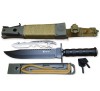 Kit Supravietuire Foxter: Cutit 35.5cm, Prastie, Busola, Cremene, Sfoara, Teaca Inclusa. Cutit Vanatoare Multifunctional