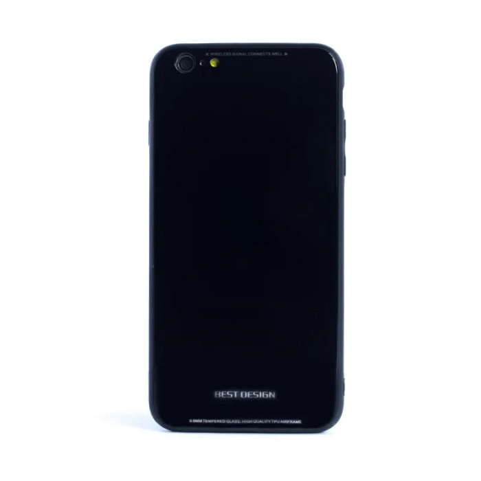 Husa spate sticla iPhone 6/6S Negru