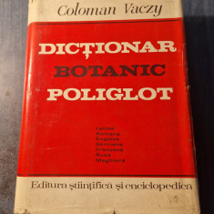 Dictionar botanic poliglot Coloman Vaczy