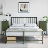 VidaXL Noptiere, 2 buc., verde olive, 36x39x78 cm, oțel