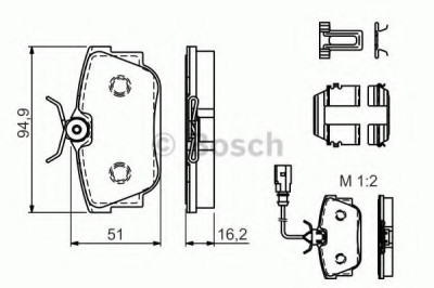 Set placute frana,frana disc VW TRANSPORTER IV bus (70XB, 70XC, 7DB, 7DW, 7DK) (1990 - 2003) BOSCH 0 986 494 529 foto