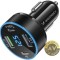 Incarcator Auto WZK WDCCB 50W 3A 2 x USB-A - 2 x USB-C Negru