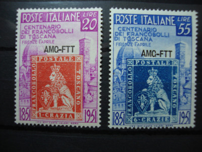 ITALIA / TRIESTE ZONA A 1951 SERIE MNH foto