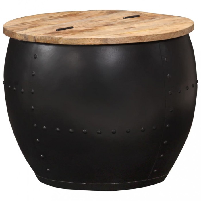 vidaXL Măsuță de cafea, 53 x 43 cm, lemn masiv de mango, rotund 287484