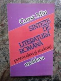 SINTEZE DE LITERATURA ROMANA PENTRU ELEVI SI STUDENTI-CONST. MIU