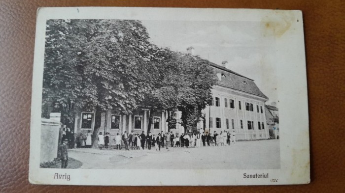 Carte postala, Avrig Sanatoriul, 1926