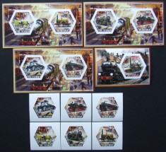 R.DU TCHAD-LOCOMOTIVE-SET 6 V.+4 S/Sh.NEOBLITERATE-NEDANTELATE-MNH** - EP 061