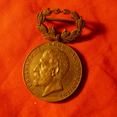 Medalia Rasplata Muncii pt Constructii Scolare / Ferdinand I , bronz