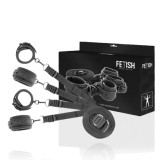 FETISH SUBMISSIVE - SET OF HANDCUFFS AND TIES WITH NOPRENE LINING, FETISH SUBMISSIVE BONDAGE