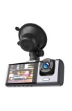 Camera Auto Tripla de Bord, Full HD 1080p, Ecran LCD 2&quot;, G-senzor, Vedere Nocturna, Senzor de Miscare, Inregistrare in Bucla, Unghi Filmare 120&deg;, 64GB, Double, Normal