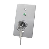 Buton de iesire cu cheie, montaj ingropat, inox, LED, NO-NC-COM, 86 x 50 mm CSK-508SLED, Csaccess