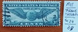 U.S.A-(1939) '' AIR-MAIL(TRANS-ATLANTIC--AMERICA)- Cat scot c24=4$)i--stamp.--Vezi-Scan