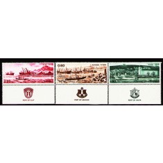 Israel 1969 - Porturi, vapoare, serie neuzata cu tab