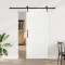 Ușa Glisantă cu Set de Hardware Alb 86x198.5 cm Lemn Solid de Pin