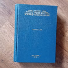 CARTE DE TELEFOANE PENTRU UZ INTERN , 1987 foto