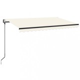 Cumpara ieftin Copertina automata cu senzor vant &amp; LED, crem, 400x350 cm
