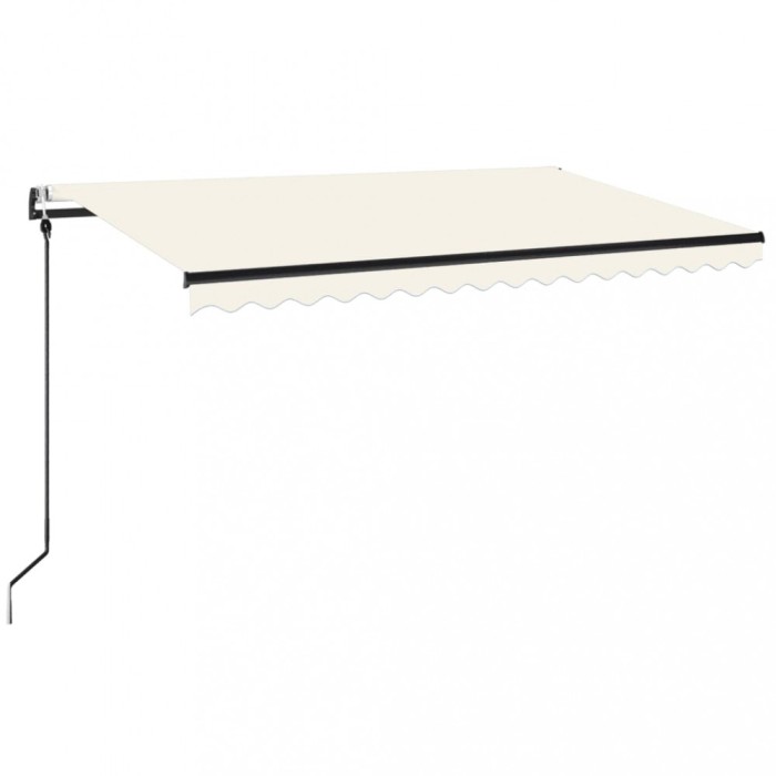 Copertina automata cu senzor vant &amp; LED, crem, 400x350 cm