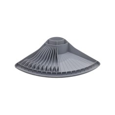 Scurgator de vase din plastic, forma evantai, gri, 330 x 330 x 90 mm