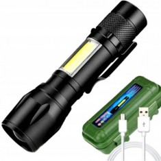 Lanterna din aluminiu LED cu zoom Vargo, acumulator si incarcare USB, VL676