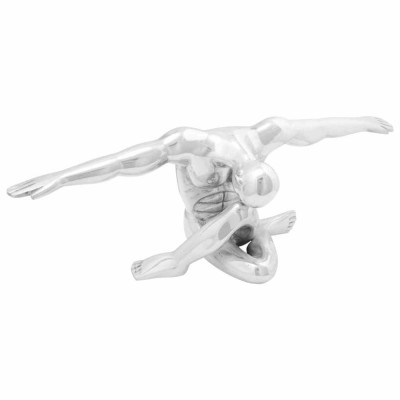 vidaXL Sculptură Argintiu 63 x 20 x 22 cm Aluminiu 42000145 foto