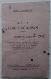 NOUA LEGE ELECTORALĂ - Decretul Lege din 1918