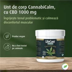 Unt de corp CannabiCalm, cu CBD 1000 mg, Life Care? foto