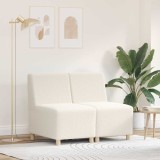 VidaXL Unitate Sofa Modulară Fără Brațe 2 pcs Crem 55 x 74 x 82 cm