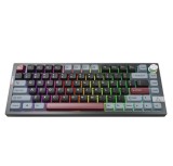 Tastatura Mecanica Gaming Montech MKey PRO Darkness, Wireless 2.4GHz, Bluetooth, USB, Yellow Switch (Multicolor)