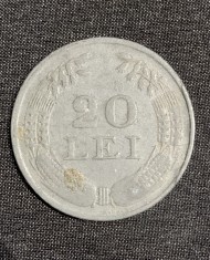 Moneda 20 lei 1943 foto