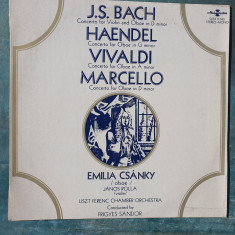 Vinil Bach, Handel, Vivaldi, Marcello - Emilia Csanky oboi, Hungaroton