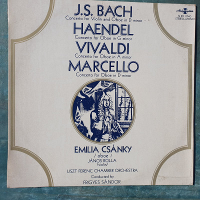 Vinil Bach, Handel, Vivaldi, Marcello - Emilia Csanky oboi, Hungaroton foto