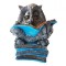 Statueta decorativa in forma de Bufnita pe carte, 25 cm, 356317DV