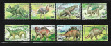 TAJIGISTAN-FAUNA PREISTORICA-Animale Serie de 8 timbre, Nestampilat
