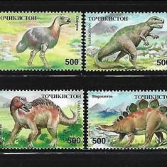 TAJIGISTAN-FAUNA PREISTORICA-Animale Serie de 8 timbre