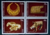 Ucraina 1999 arheologie obiecte de aur serie 4v neștampilată, Nestampilat