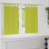 vidaXL Perdele cu perdele 2 pcs Verde măr Poliester