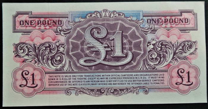 BANCNOTA MILITARA 1 POUND - MAREA BRITANIE, anul 1948 * cod 384 - seria 2 = UNC