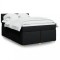 Pat box spring cu saltea, negru, 140x190 cm, textil