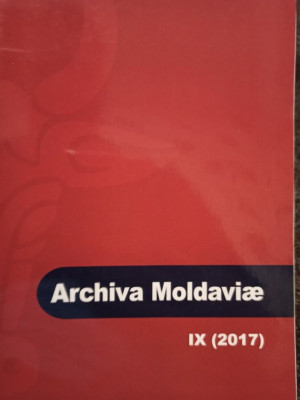 Archiva Moldaviae IX (2017) (2017) foto