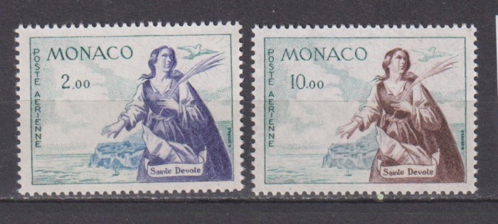 MONACO 1960 POSTA AERIANA MI.653-654 MNH