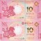Bancnota Macao 10 Patacas 2014 - UNC ( Anul calului - 2 bancnote BNU + BoC )