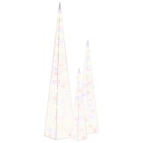 Set conuri decorative cu LED-uri multicolor 60/90/120 cm acril