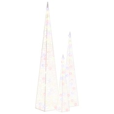 Set conuri decorative cu LED-uri multicolor 60/90/120 cm acril foto