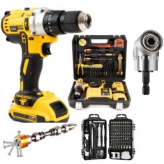 Masina de gaurit si insurubat, 48V + trusa de biti, + Adapt 45 grade pentru biti + Bit magnetic